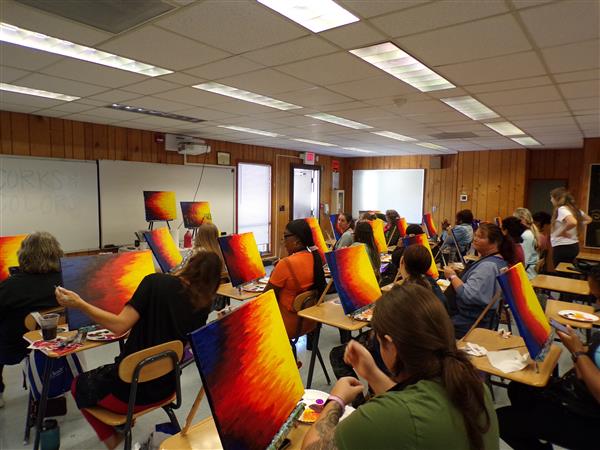 More painting fun with Corks n Colors Health Fair 2023